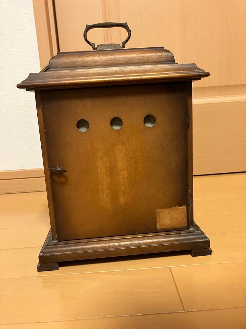 美品　アンティーク　ＵＲＧＯＳ／ウルゴス 木製置時計　稼働品