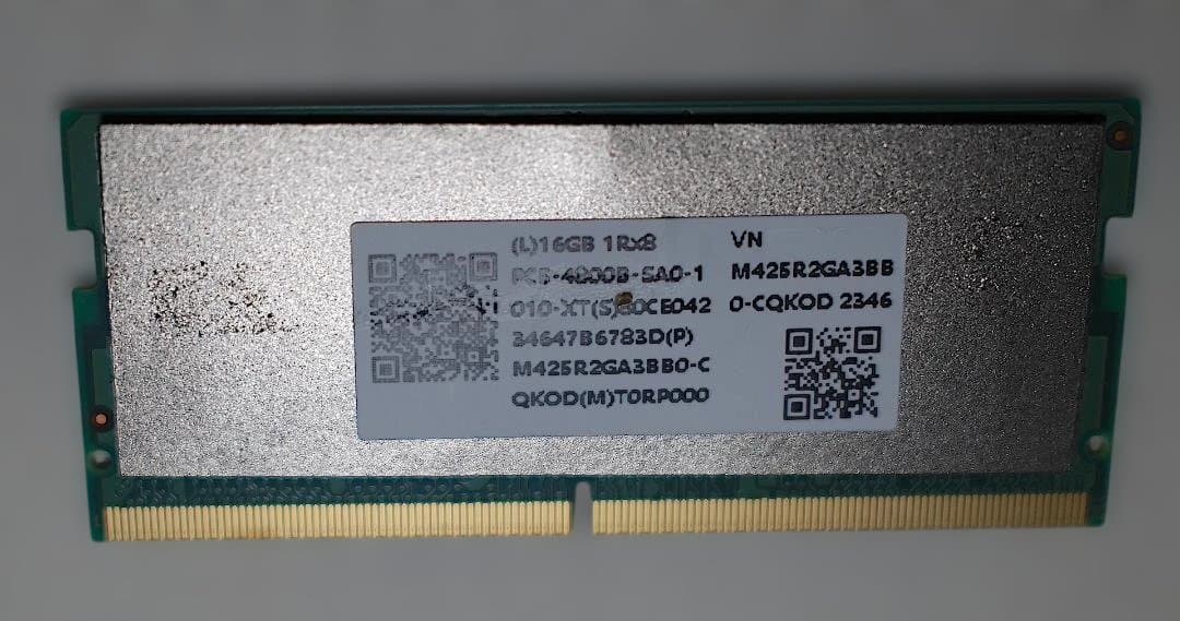 サムスン16GB PC5規格DDR5メモリ2枚合計32GBセット送料込匿名値下げ