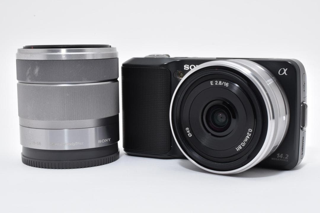 【美品】SONY ソニー α NEX-3　Wレンズ + フラッシュ