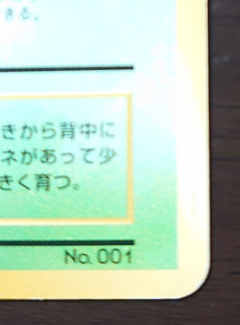 ポケモンカード　旧裏　マーク無し　フシギダネ 第1弾拡張パック