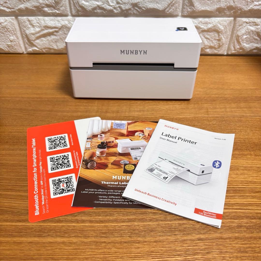 サーマルラベルプリンター MUNBYN 感熱ラベルプリンター Bluetooth