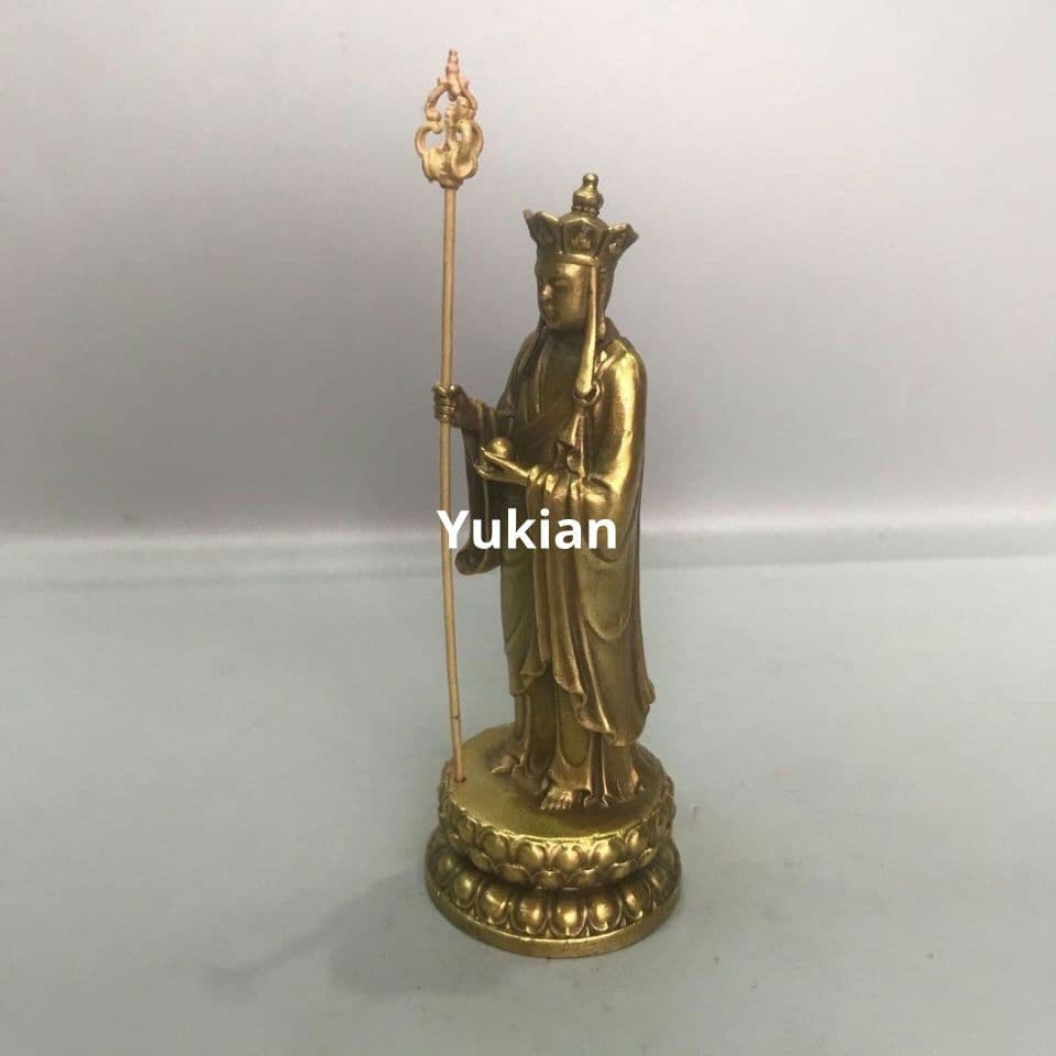銅仏 地蔵王仏像 地蔵菩薩立像 奉納 装飾品 工芸品 美術品 置物