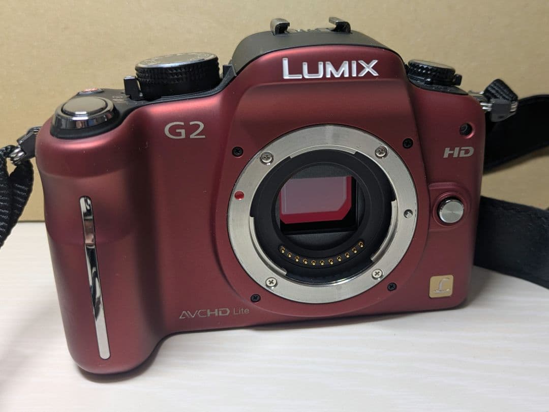 Panasonic LUMIX G2 レッドボディ 動作良好 ミラーレス一眼
