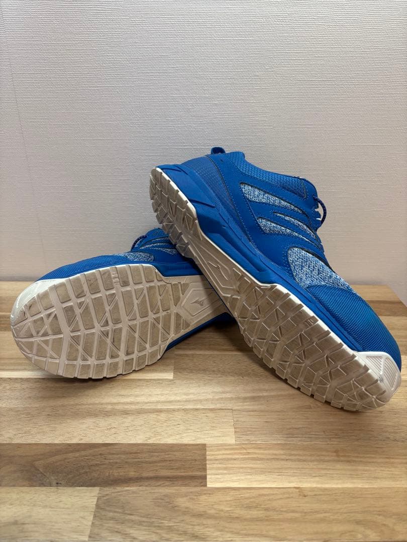 【Mizuno】青 安全靴 F1GA1903 クリーニング済み