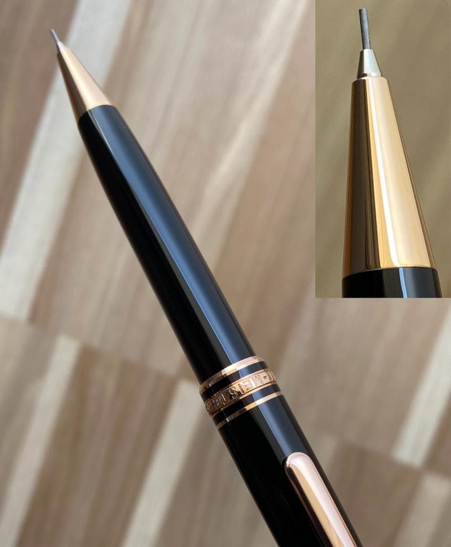 現行品 未使用に近い モンブラン 165 レッドゴールド0.7mm芯 シャーペン