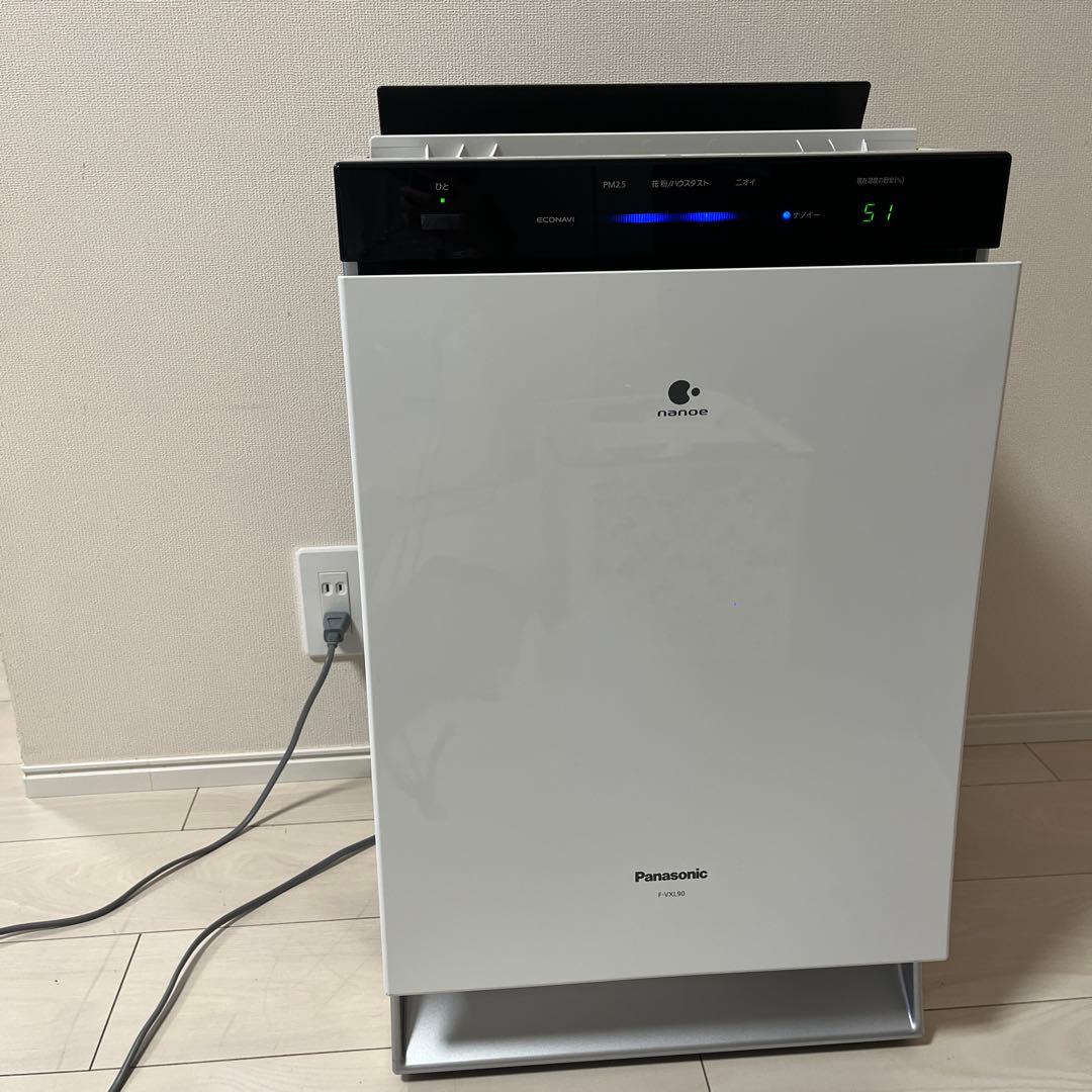 Panasonic ナノイー　加湿空気清浄機 F-VXL90 ホワイト