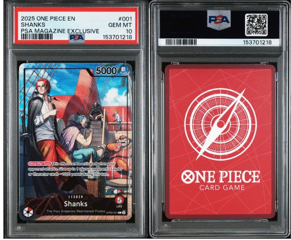 PSA10 ワンピースカード PSAマガジン シャンクス 英語 鑑定済み