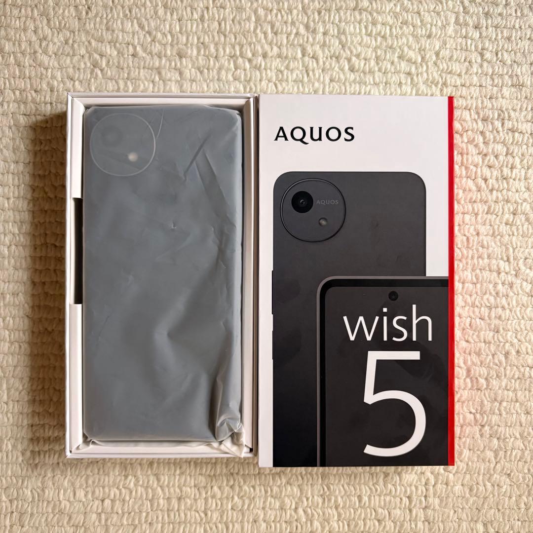【新品】 【未使用】 AQUOS wish 5ブラック 本体