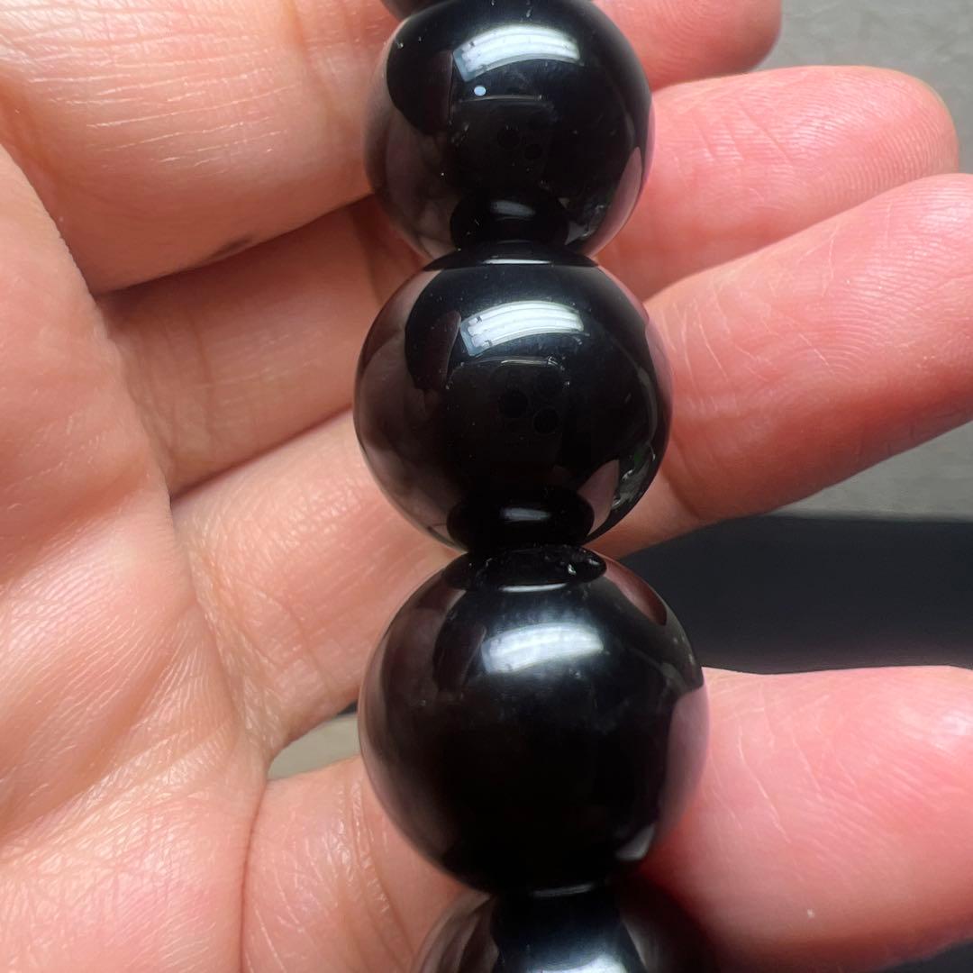 魔除けの王様⭐︎モリオン(黒水晶)ブレスレット