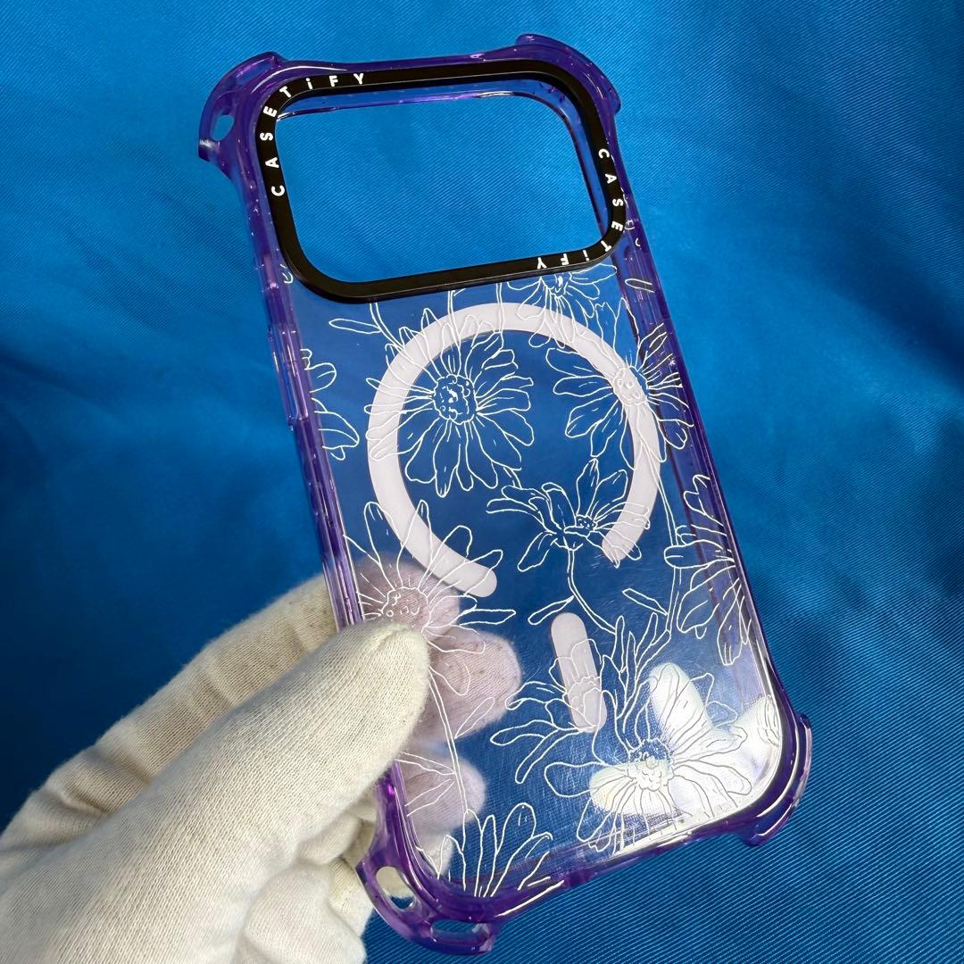極美品 iPhone 17 Pro MagSafeケース クリア ラベンダー 紫