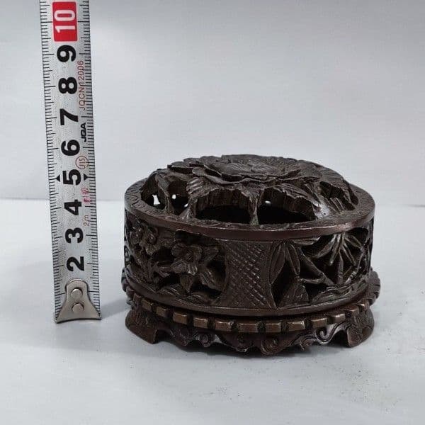 銅 細工 香炉 梅蘭竹菊薫香炉 茶道具香道具 装飾品 工芸品 置物