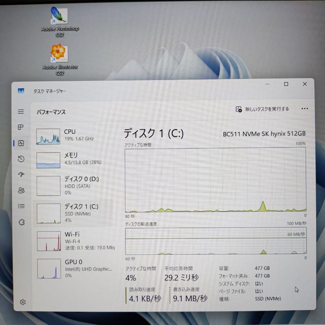 Windowsノート本体 ThinkPad T580 512GB+1TB 16GB FHD Office