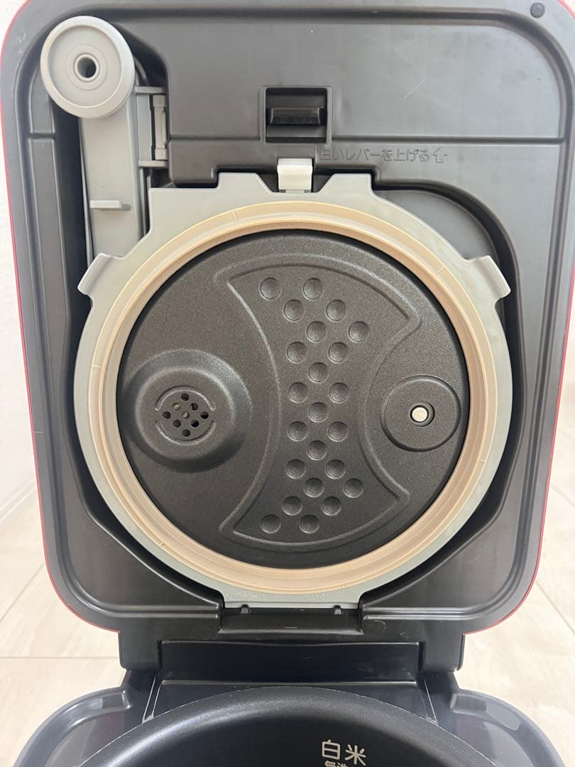【極美品】三菱電機 蒸気レスIH炊飯器 本炭炊釜 5.5合 レッド 高級モデル