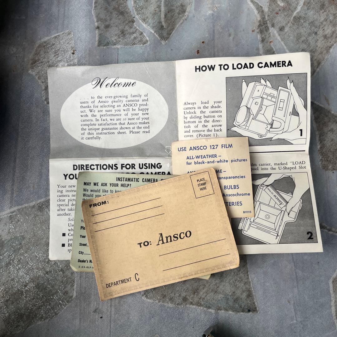 ビンテージ　Ansco、カメラ＆ケース