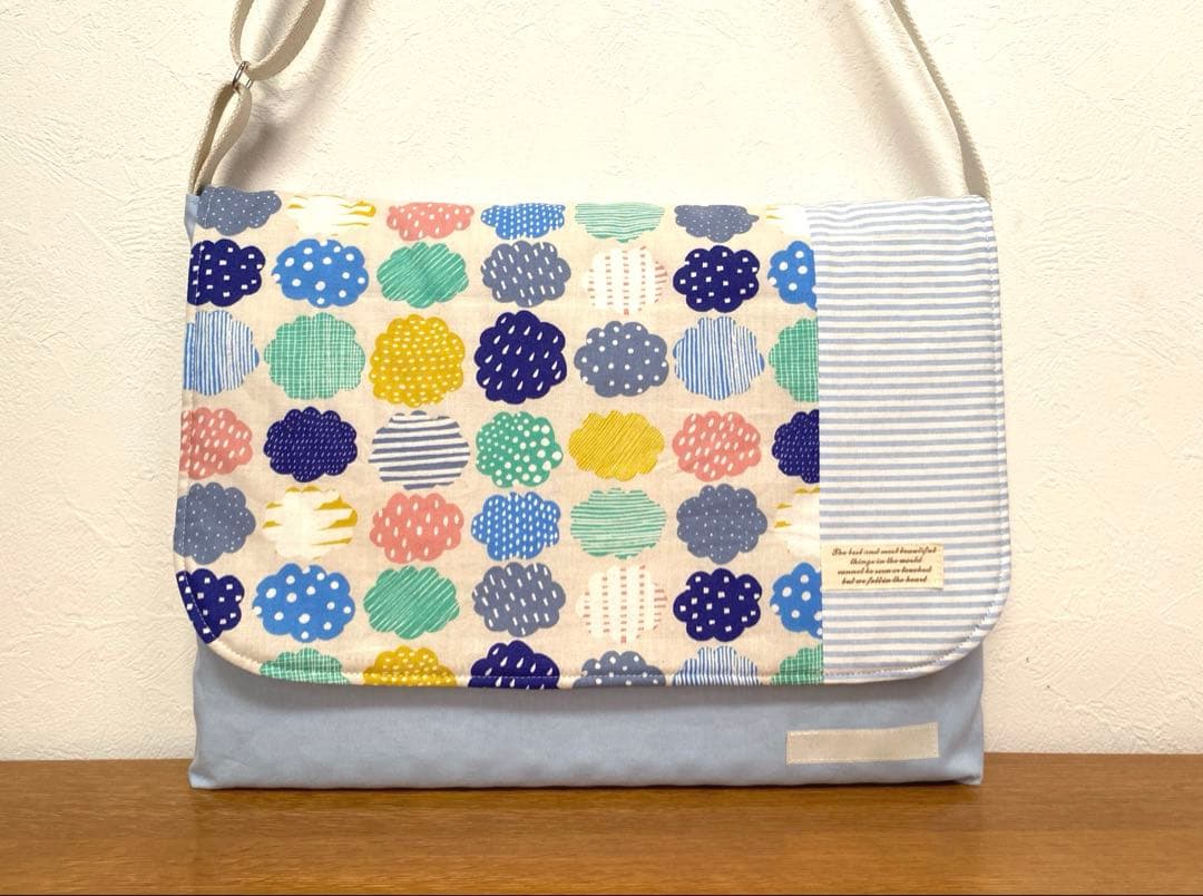 リクエスト品　ハンドメイド　入園入学準備　くも　ブルー　5点セット
