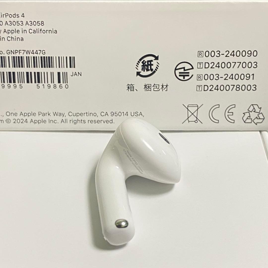 ［正規品］AirPods 4 第四世代 L アイポーズ　ANC 無し左耳