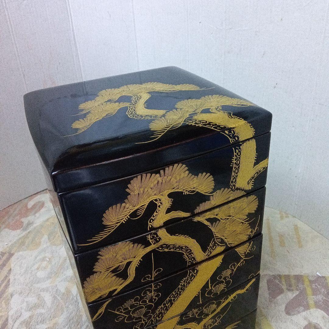 重箱五段重　 天然木漆器