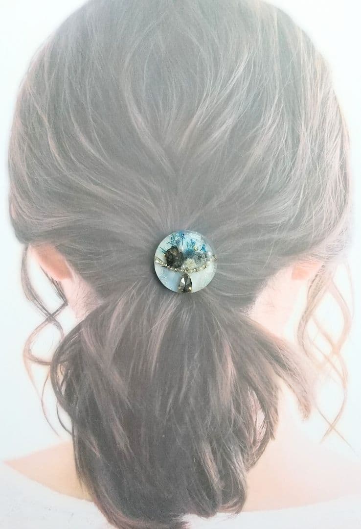 163.ハンドメイド レジンヘアゴムorポニーフック