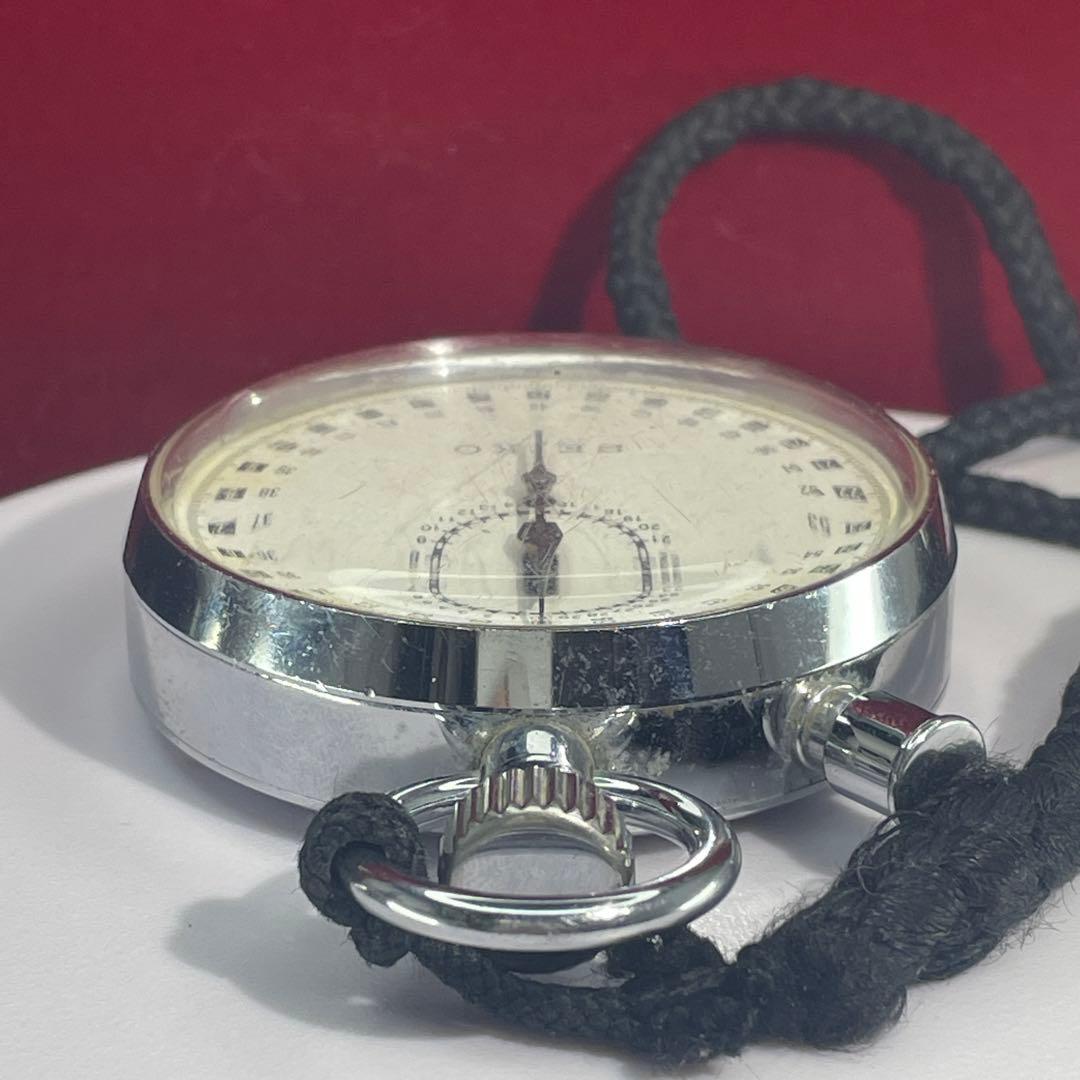 70s SEIKO ストップウォッチ 手巻 ブルースティール 青針 時計
