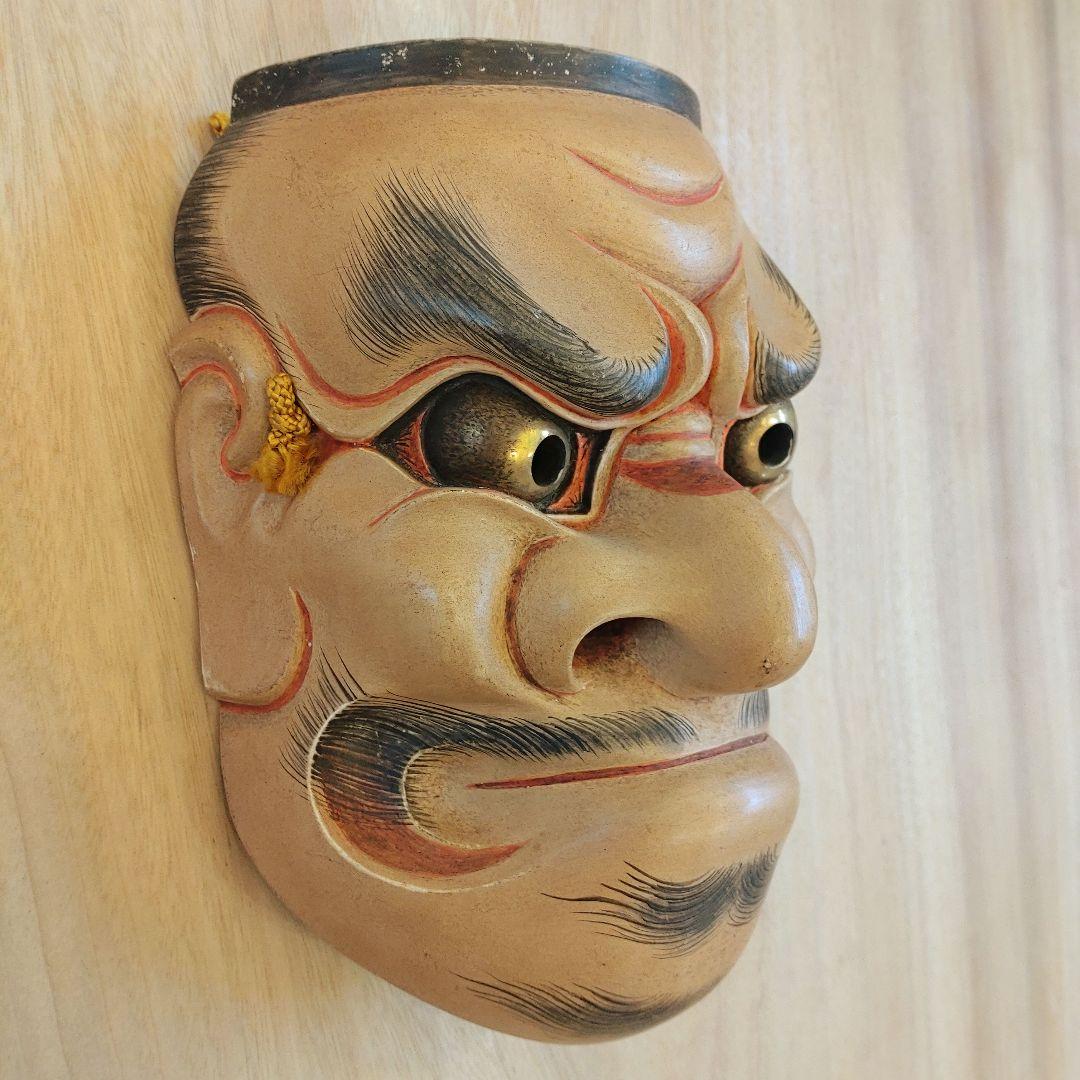 大癋見 おおべしみ 能面　手作り　木製