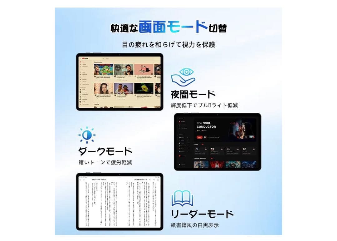 Android16 タブレット AI最適化OS 12GB+64GB+2TB拡張