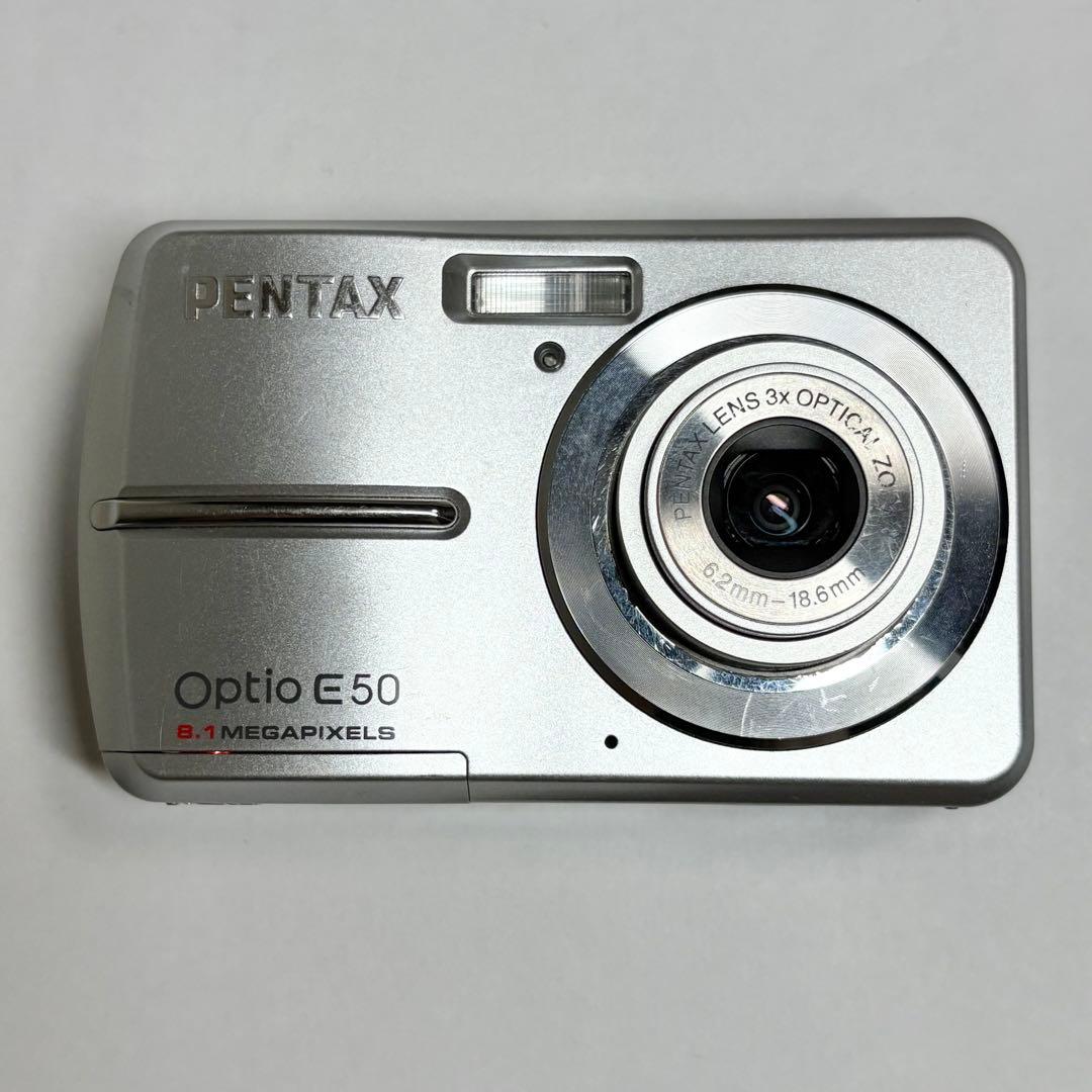 PENTAX ペンタックス Optio E50 レトロコンデジ シルバー 稼動品