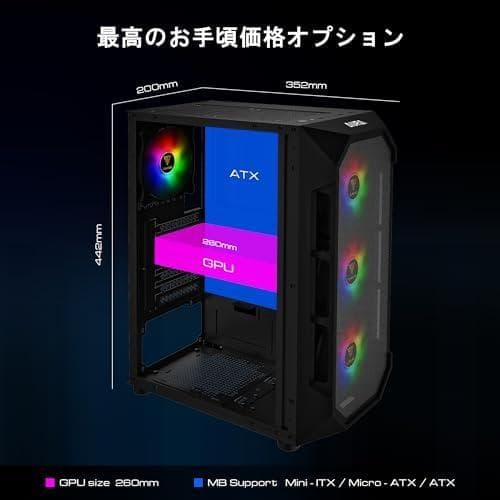 GAMDIAS AURA GC1 ゲーム PC ケース