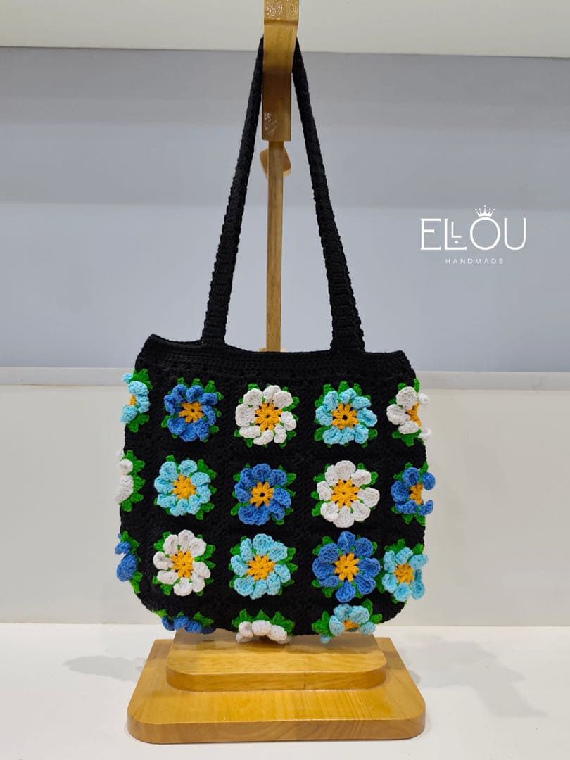 ハンドメイド 花柄 トートバッグ 中型