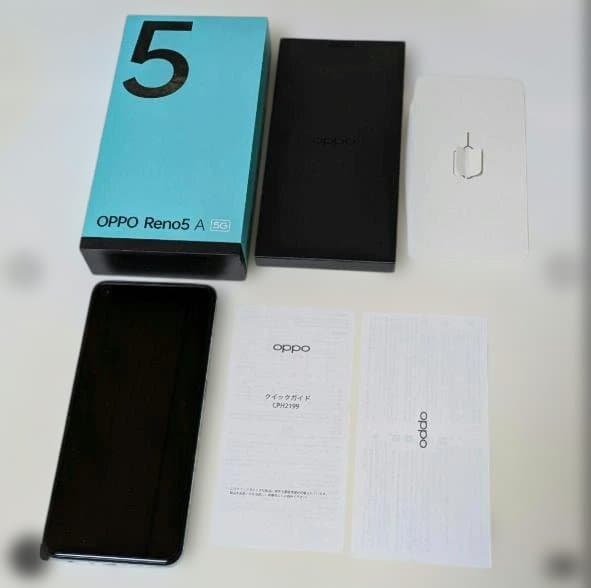 【美品】OPPO Reno5 A 5G アイスブルーおまけ付き