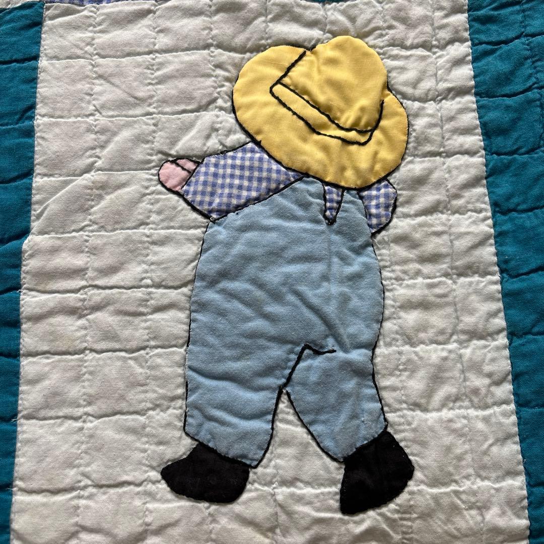 子供の刺繍デザイン キルティングキルト　アメリカ　即日匿名発送