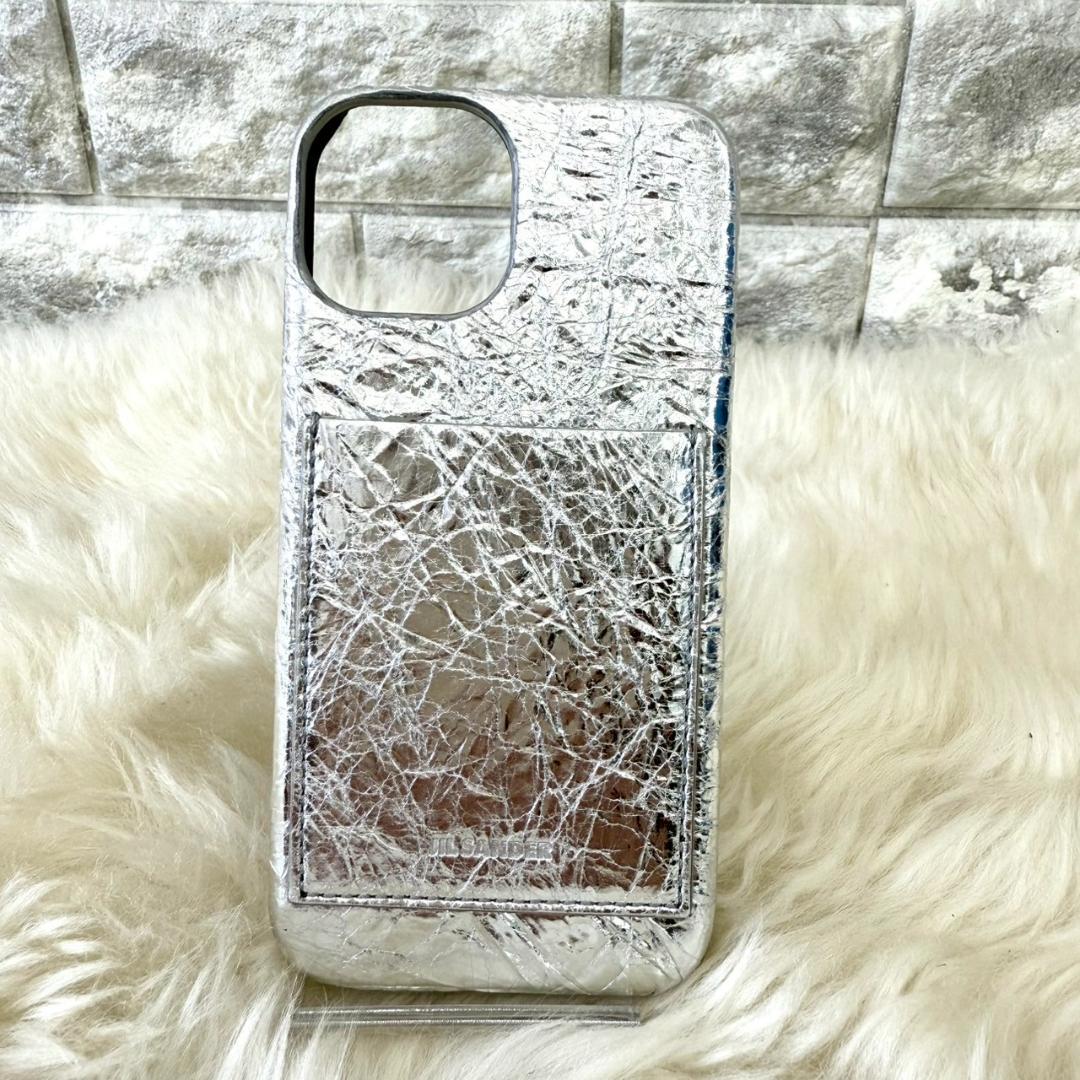 JIL SANDER　ジルサンダー　iPhoneケース　シルバー　スマホカバー