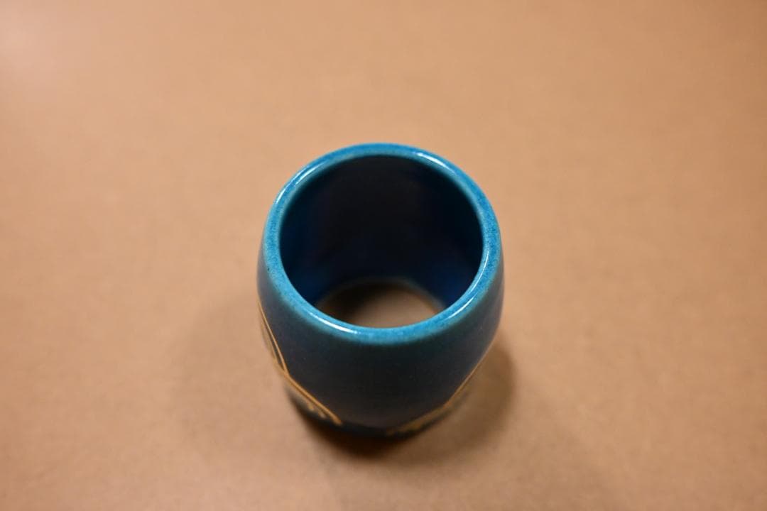 青海波蓋置 加賀瑞山 萬古焼 茶道具 共箱 茶道