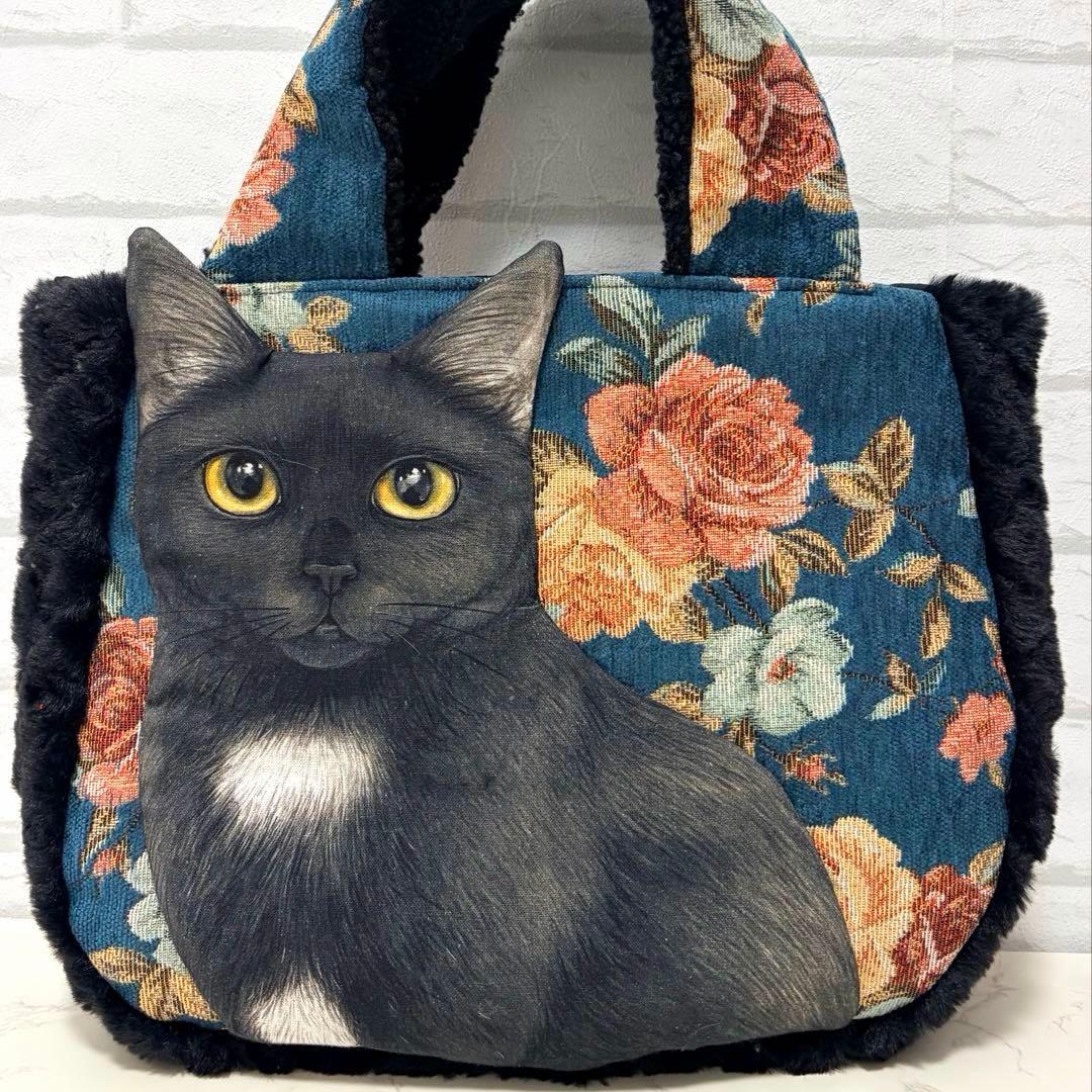 ★専用★♡黒猫ちゃん♡ラウンドトートバック&スマホショルダー