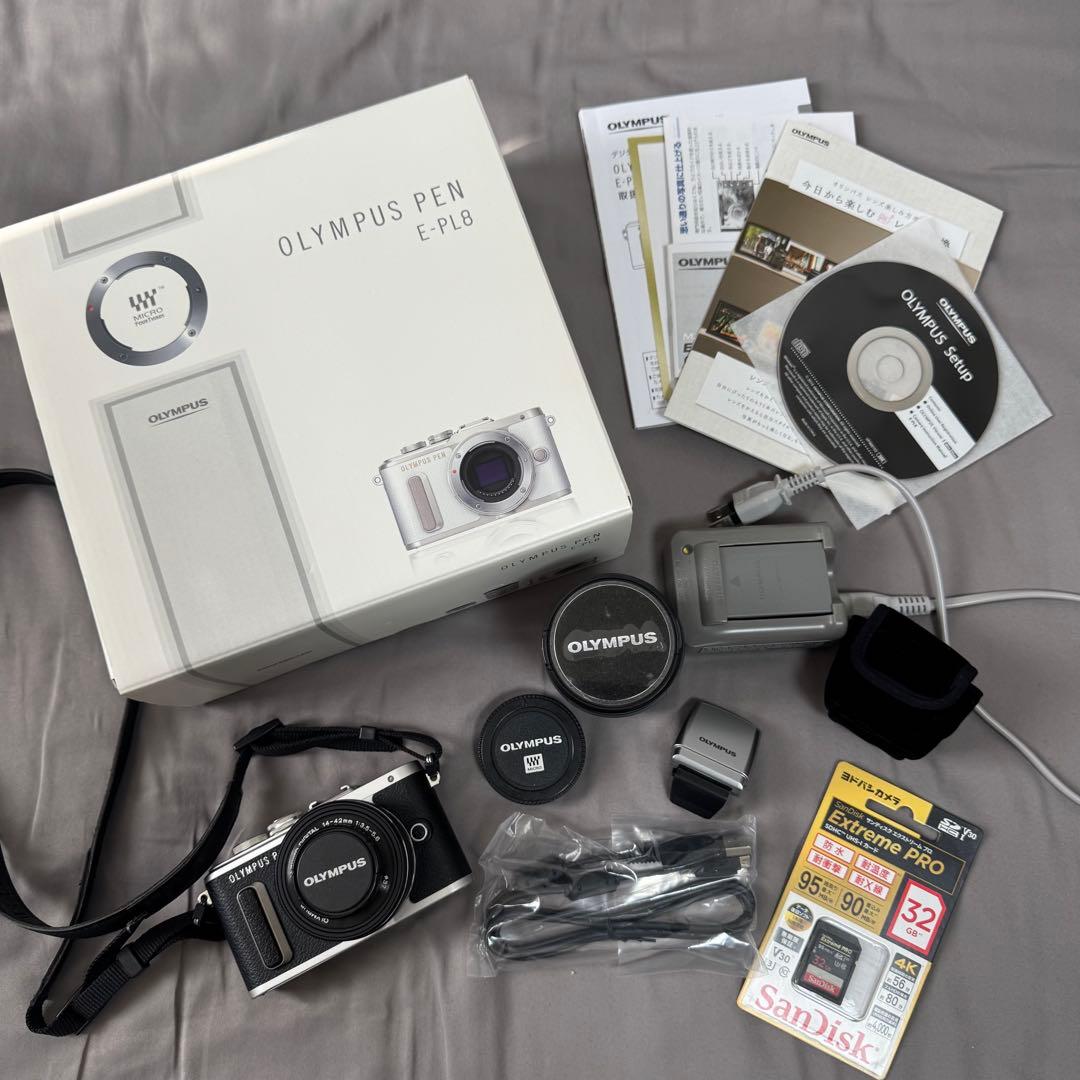 OLYMPUS PEN E-PL8 ダブルレンズキット SDカード付き