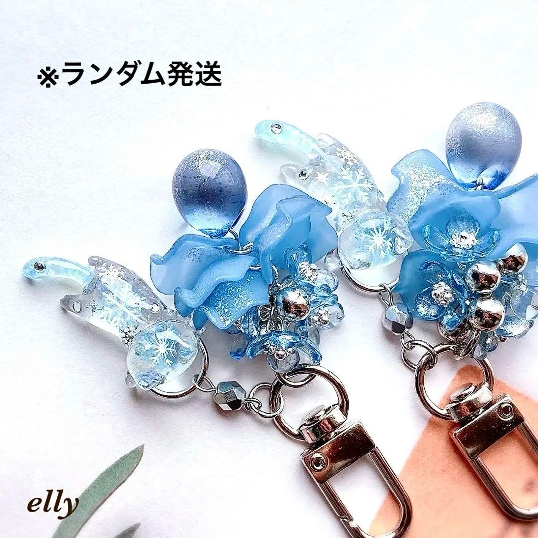 【fairy様】1690.天然石　水晶　雪の結晶　とびつき猫　レジン　チャーム