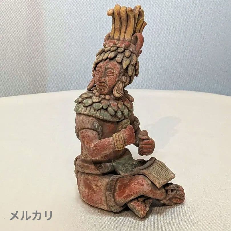 メキシコ　マヤ文明　民族衣装　工芸品　陶器製　焼き物　ヴィンテージ　貴重