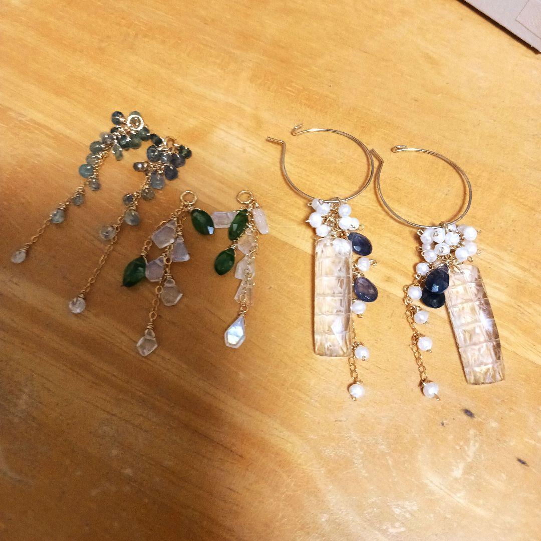 あつ様。新、すずらん色のピアス14kgf