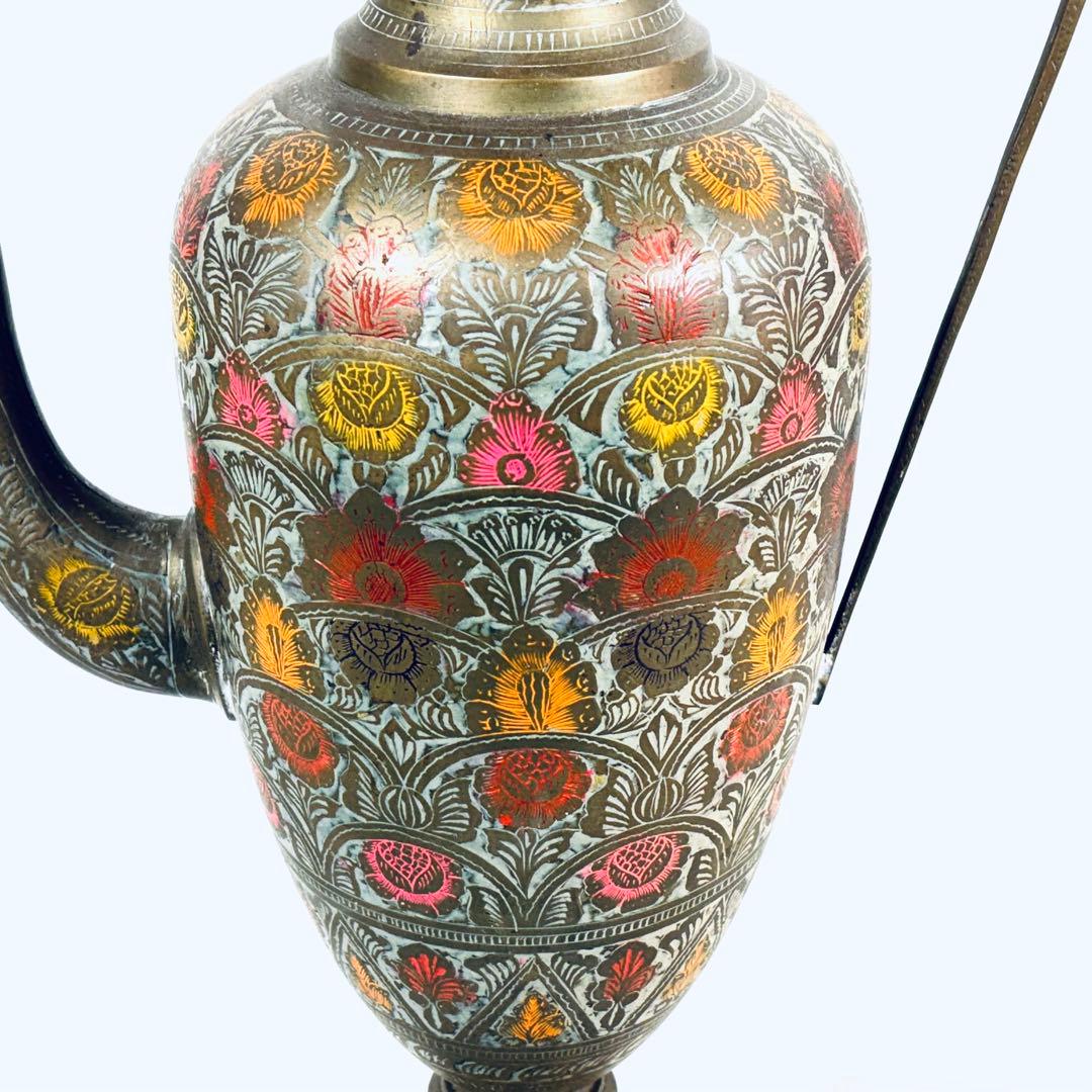 【希少品】インド　真鍮製　アンティーク水差し　珍品