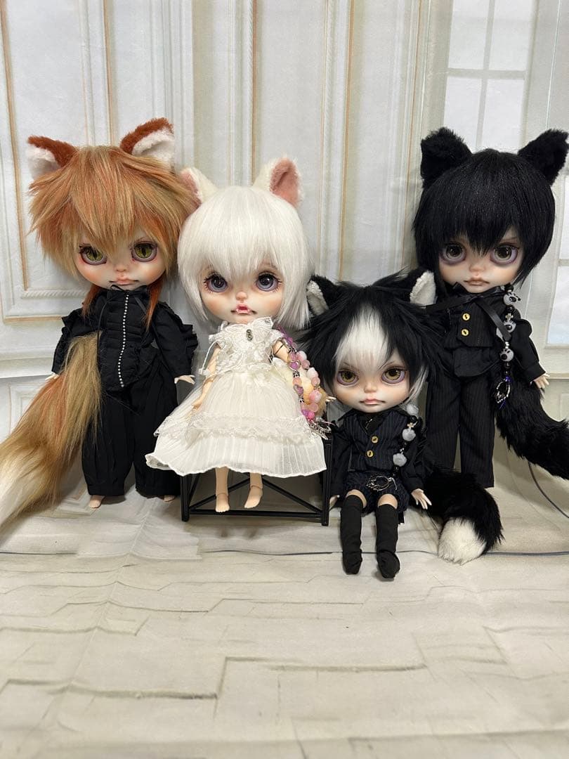 ☆*☆様 アイシードール本体男の子　ボアウィッグ　OF付き 黒猫