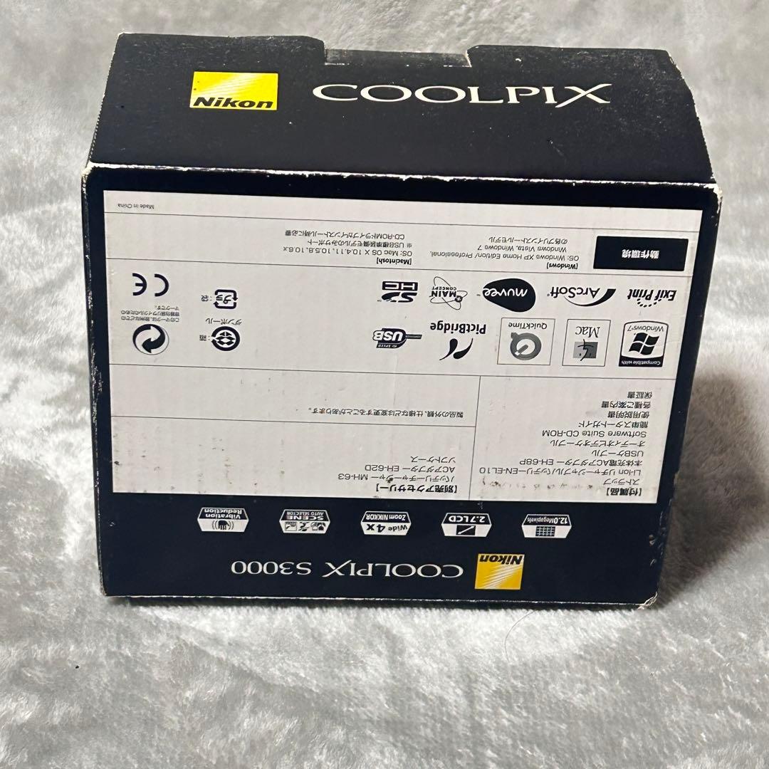 【動作品　付属品ほぼ完備】Nikon COOLPIX S3000 ブルー