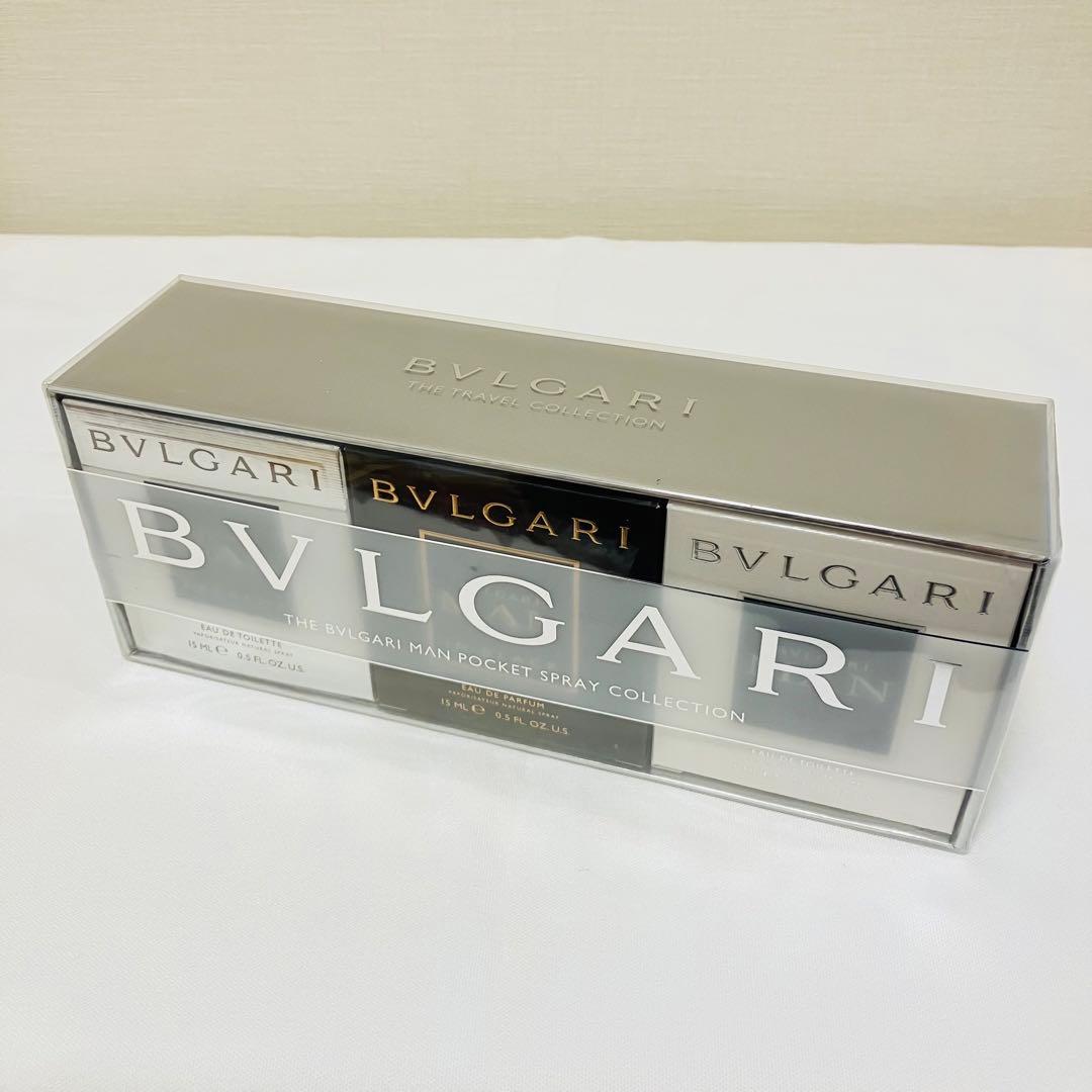 新品　ブルガリ　マン　トラベルコレクション　香水　15ml ３本セット
