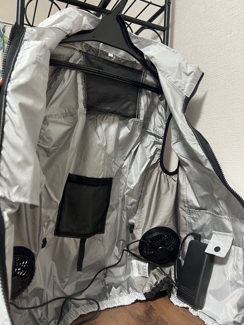 とし空調作業服 ファン付きベスト バッテリーセット L