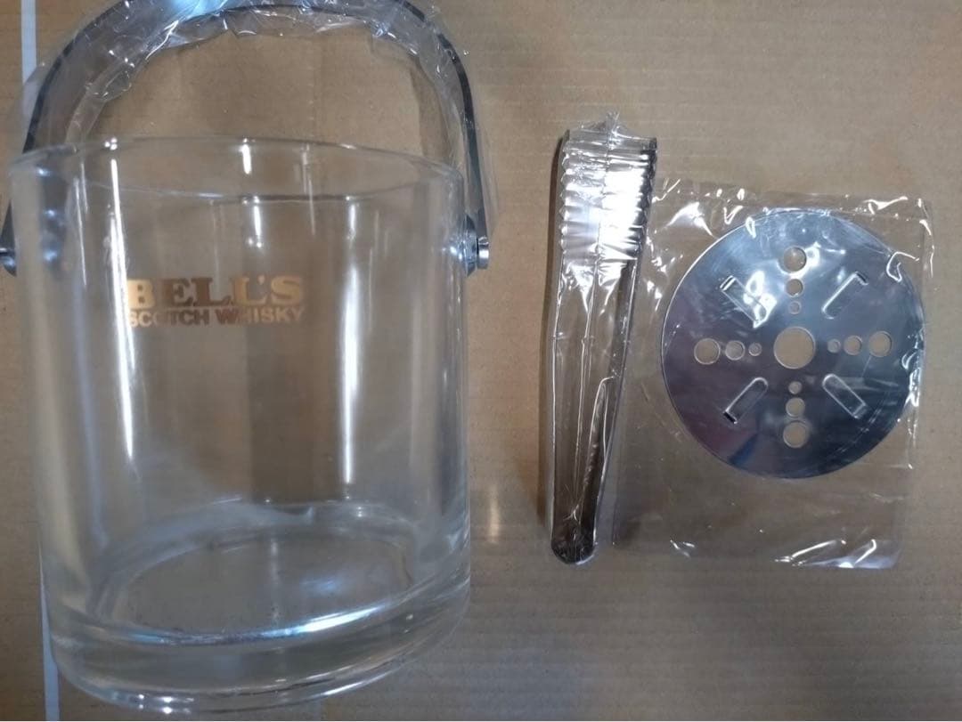 昭和レトロ【非売品】氷入れ　ベルズスコッチウイスキーとトングセット