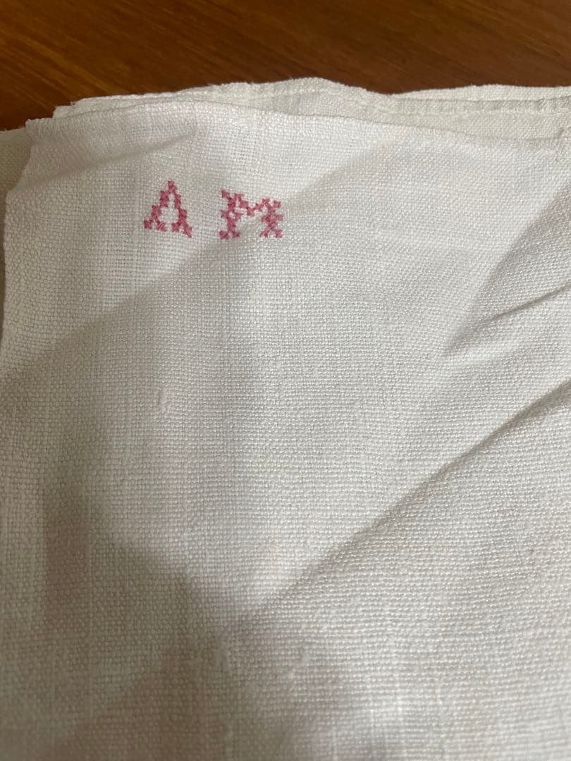 フランスアンティーク刺繍リネンシーツ