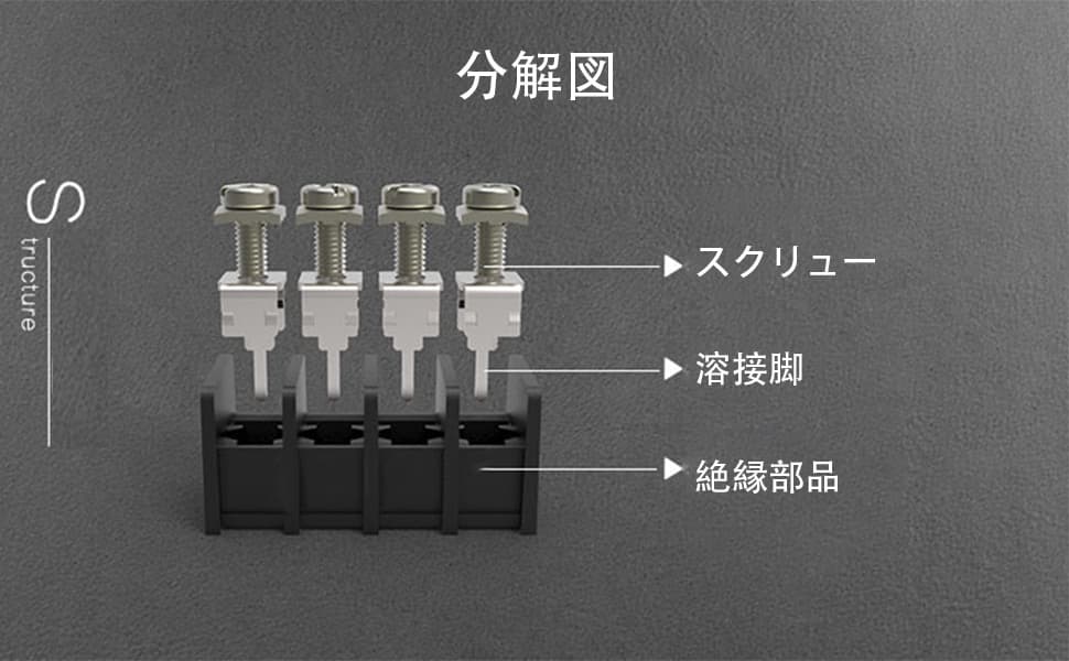 ✨ 端子台 ターミナルブロック ネジ端子ブロック スクリュー端子台 300V