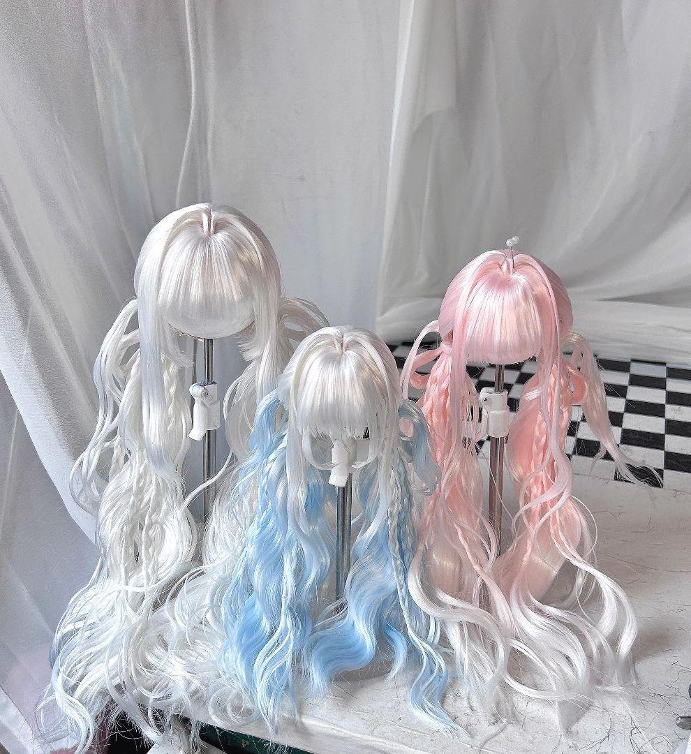AX243 BJD 1/3 人形 ドール　用ウィッグ カツラ 耐熱 ハンドメイド