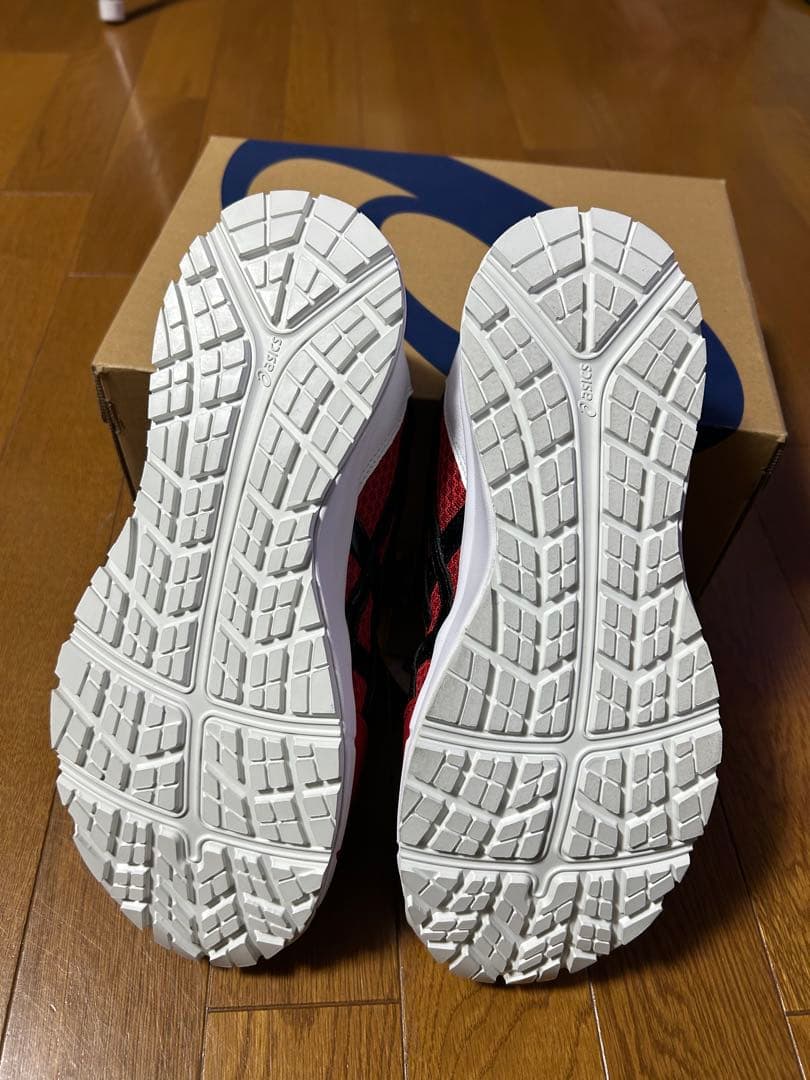 asics 安全靴 レッド ベルクロ