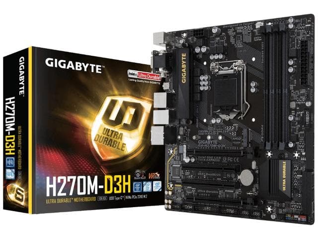 未使用 GIGABYTE MicroATXマザーボード GA-H270M-D3H