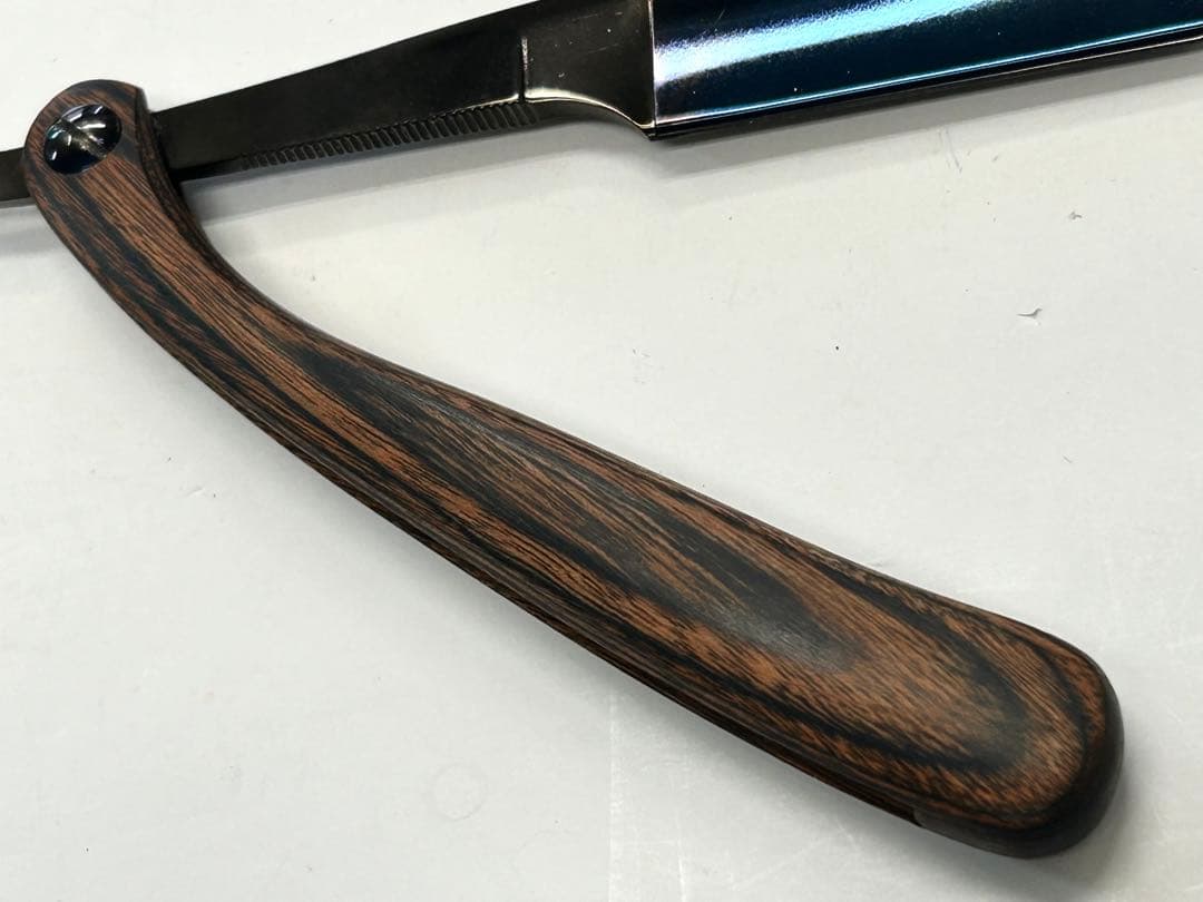 中古 美品 フェザー プロフェッショナル チタンゴールド レザー