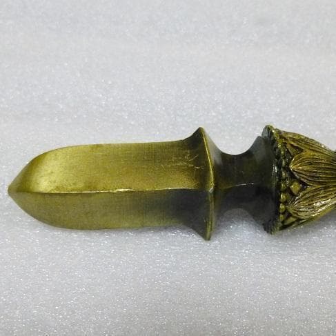 独鈷杵　特大　金剛杵　ヴァジュラ　ブロンズカラー　密教法具　お守り　約２１ｃｍ